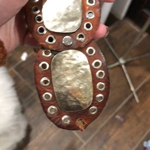 handmade Accessories - Boho leather and steel handmade belt handmade Accessories - Boho leather and steel handmade belt